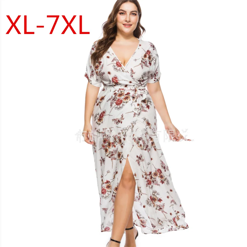 Plus Size L-7XL 2018 Summer Women Bohemian Chiffon Sundress Beach Casual Print Floral Maxi Dress
Plus Size L-7XL 2018 Summer Women Bohemian Chiffon Sundress Beach Casual Print Floral Maxi Dress