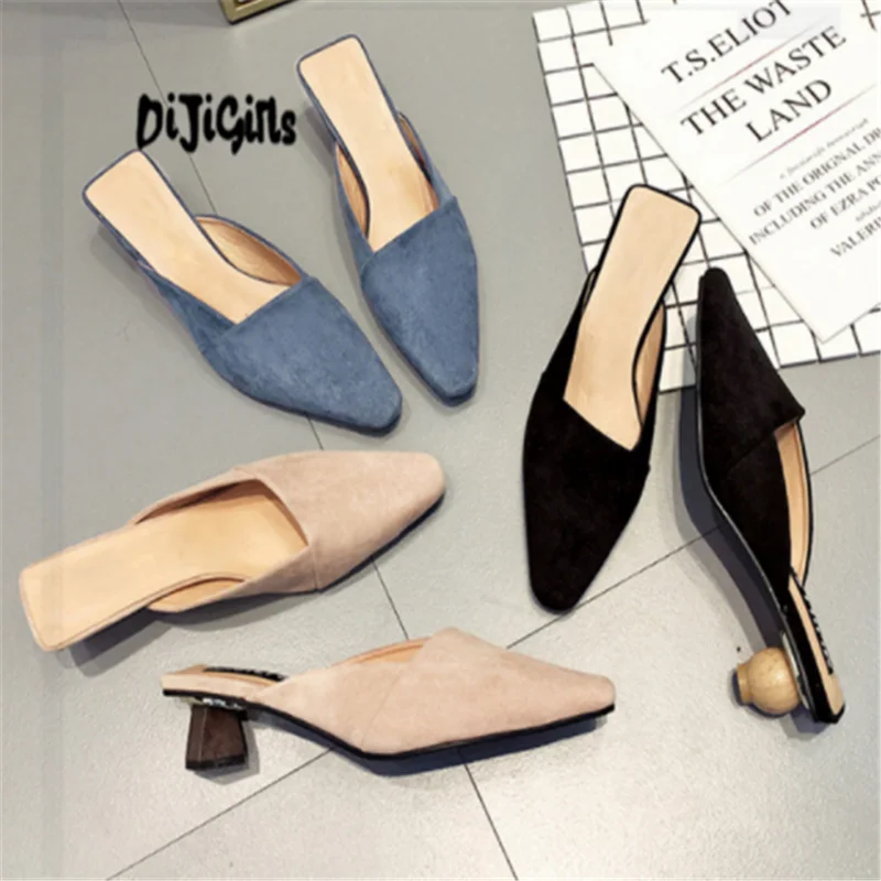 DIJIGIRLS Women Slippers Med Heel Mule Shoes Pointed Toe Shallow Slides Slip On Loafers Shoes Flip Flops Zapatos Mujer
DIJIGIRLS Women Slippers Med Heel Mule Shoes Pointed Toe Shallow Slides Slip On Loafers Shoes Flip Flops Zapatos Mujer