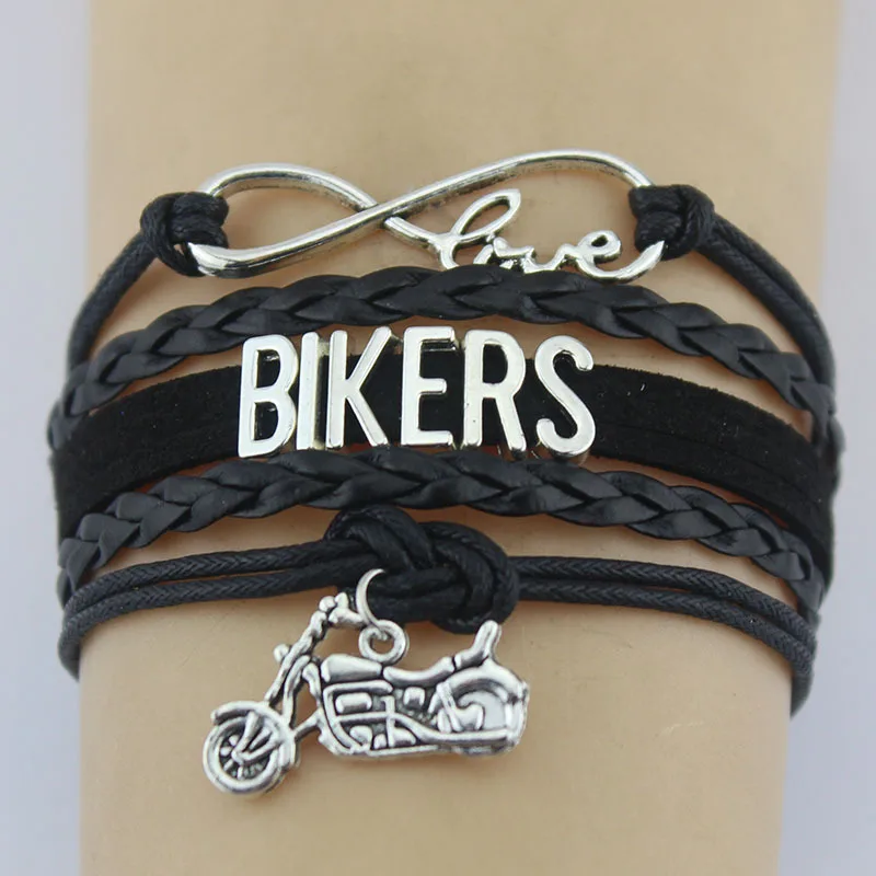 10PC Silver Plated Infinity Love Bikers motorcycle bike motor Charms Bracelet Adjustable Leather Bracelets for Women Men Jewelry
10PC Silver Plated Infinity Love Bikers motorcycle bike motor Charms Bracelet Adjustable Leather Bracelets for Women Men Jewelry