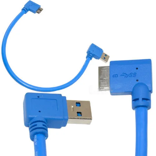 30cm USB 3.0 A 90 degree Right angle male to Micro B male 90 degree left angle short Cable
30cm USB 3.0 A 90 degree Right angle male to Micro B male 90 degree left angle short Cable