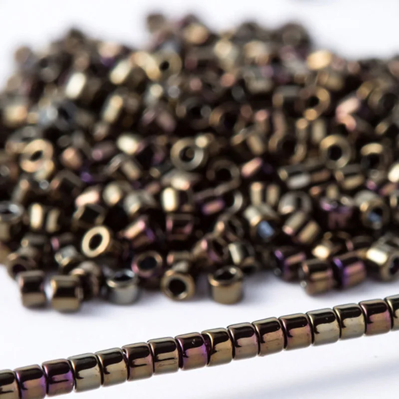 DB7 (1)Taidian Bead Work Gunmetal Glass Delica Seedbeads For DIY Earring Jewelry Accessory Made In Japan 1.6mm 510gramsbag DB1