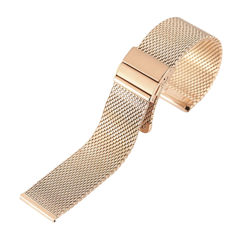High Quality 18/20/22 mm Mesh Stainless Steel Watch Band Rose Gold Bracelet Strap Replacements for Men Women
High Quality 18/20/22 mm Mesh Stainless Steel Watch Band Rose Gold Bracelet Strap Replacements for Men Women