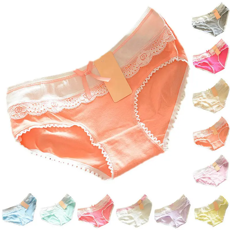 Lovely Briefs Women's Multi-Color Cotton Soft Lace Bow-knot Underwear Briefs Knickers
Lovely Briefs Women's Multi-Color Cotton Soft Lace Bow-knot Underwear Briefs Knickers