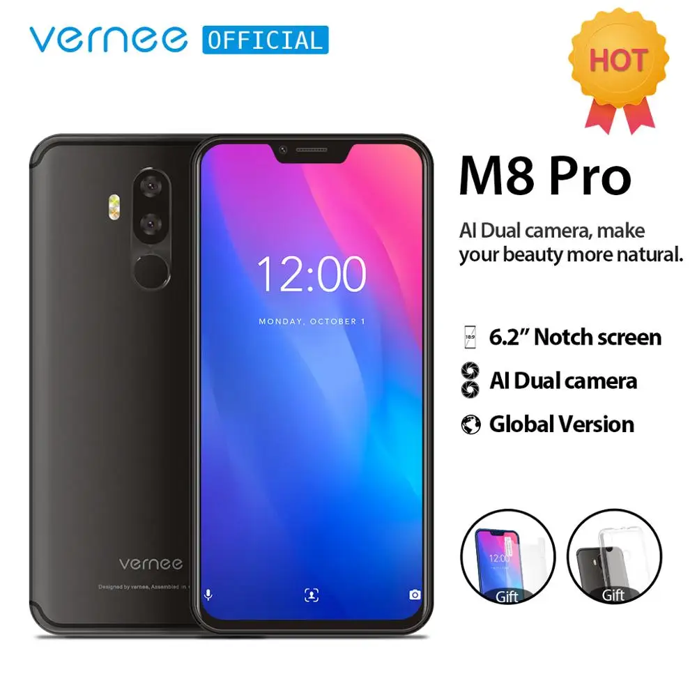 Global Version Vernee M8 Pro Cellphone 6.2''notch Screen Octa core 6GB RAM AI Dual camera Fast charging smartphone
Global Version Vernee M8 Pro Cellphone 6.2''notch Screen Octa core 6GB RAM AI Dual camera Fast charging smartphone