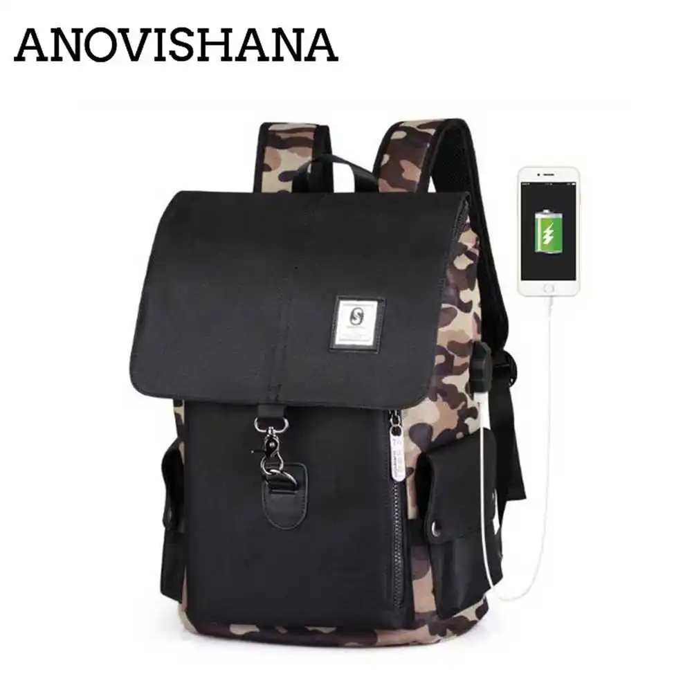 ANOVISHANA 18 inch Men Backpack USB Charging Bagpack shcool bag for boy maleTravel Bag student business backpack camouflage N021
ANOVISHANA 18 inch Men Backpack USB Charging Bagpack shcool bag for boy maleTravel Bag student business backpack camouflage N021