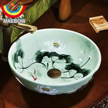 2Colors ,Handpainted Lotus Porcelain Bowl Sink Wash Basin Round Countertop Bathroom Sink
2Colors ,Handpainted Lotus Porcelain Bowl Sink Wash Basin Round Countertop Bathroom Sink
