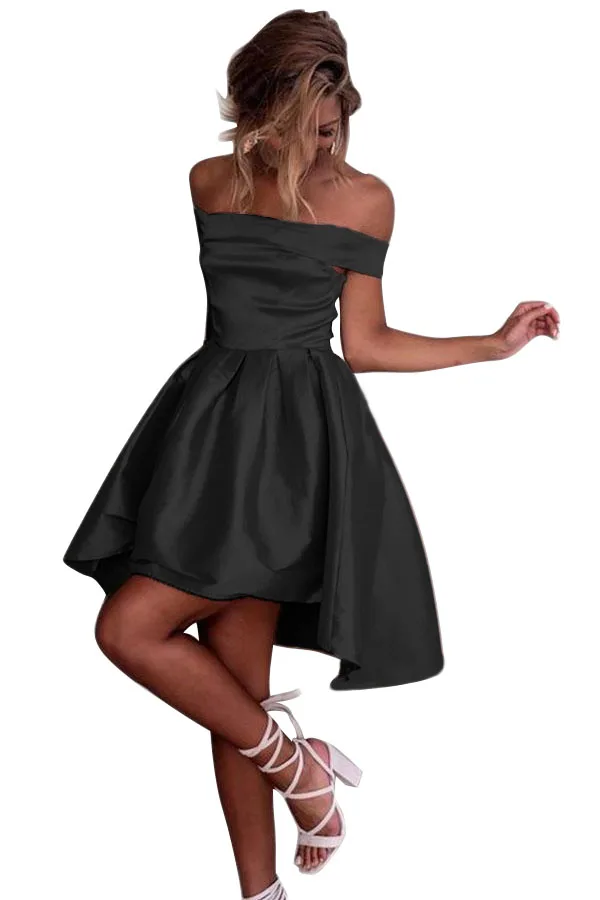 Black-Off-Shoulder-Pleated-Satin-Homecoming-Dress-LC220438-2-1