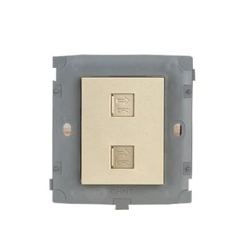 CHINT Electric Dual Telephone Module NEW2K Light Champagne Gold Telephone Extension Socket
CHINT Electric Dual Telephone Module NEW2K Light Champagne Gold Telephone Extension Socket
