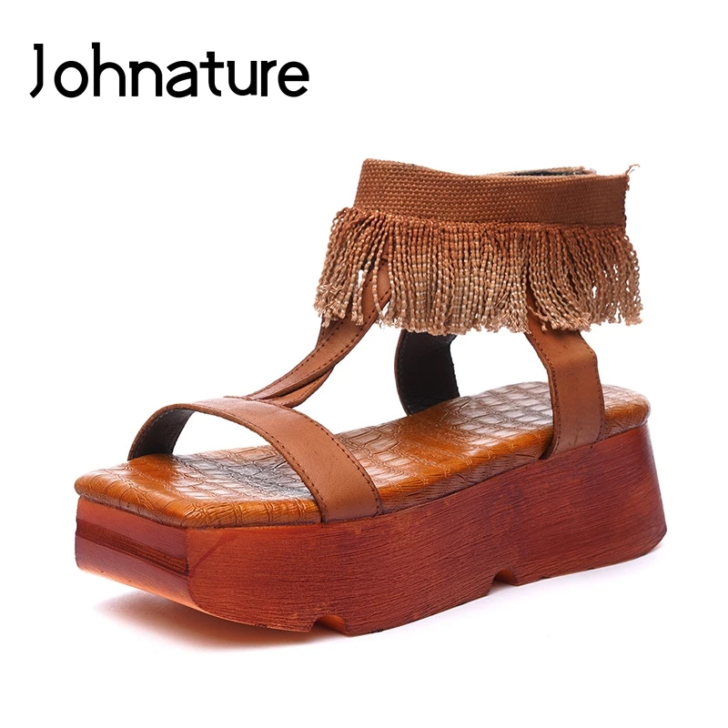 Johnature Genuine Leather 2019 New Casual Hook & Loop Platform Sandals Solid Retro Fringe Wedges Summer Women Shoes
Johnature Genuine Leather 2019 New Casual Hook & Loop Platform Sandals Solid Retro Fringe Wedges Summer Women Shoes