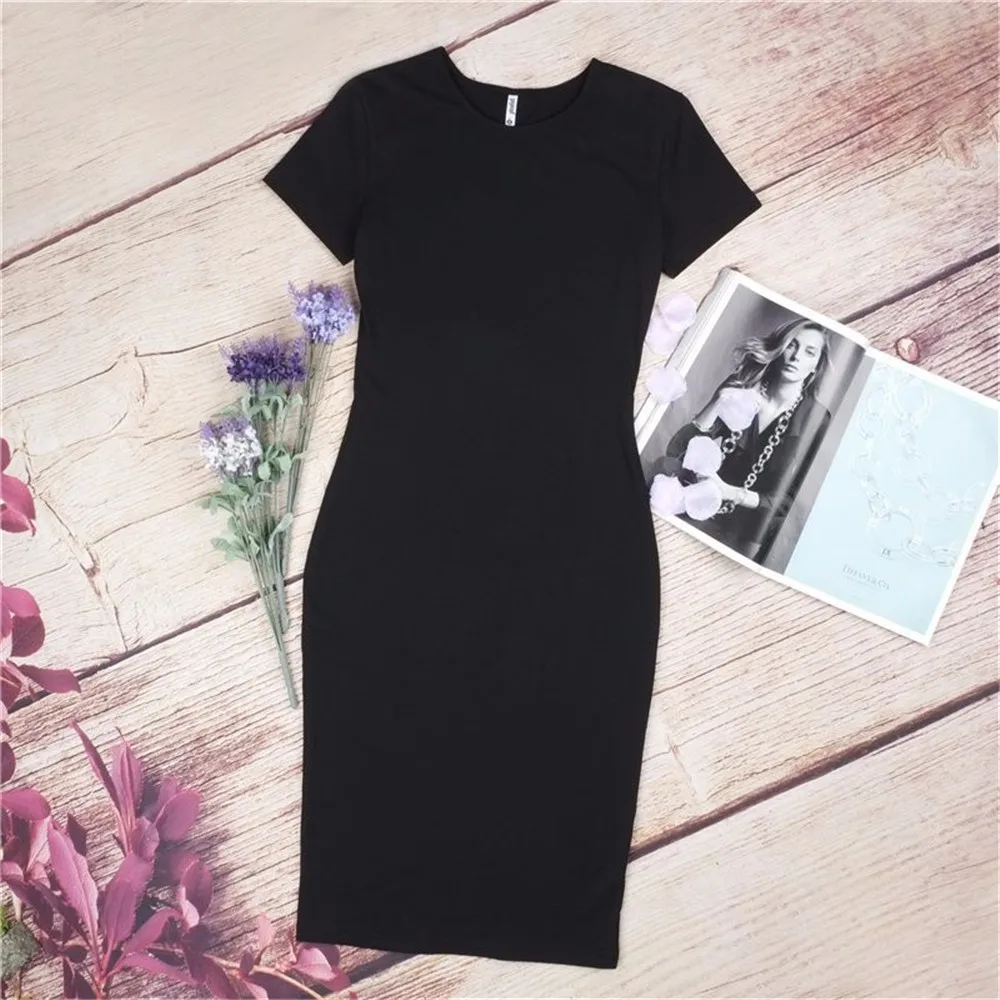 Fashion Robe T Shirt Dress Women Sexy Bodycon Dress Summer Club O-Neck Short Sleeve Casual Women Dresses Slim Clothes Vestidos
Fashion Robe T Shirt Dress Women Sexy Bodycon Dress Summer Club O-Neck Short Sleeve Casual Women Dresses Slim Clothes Vestidos