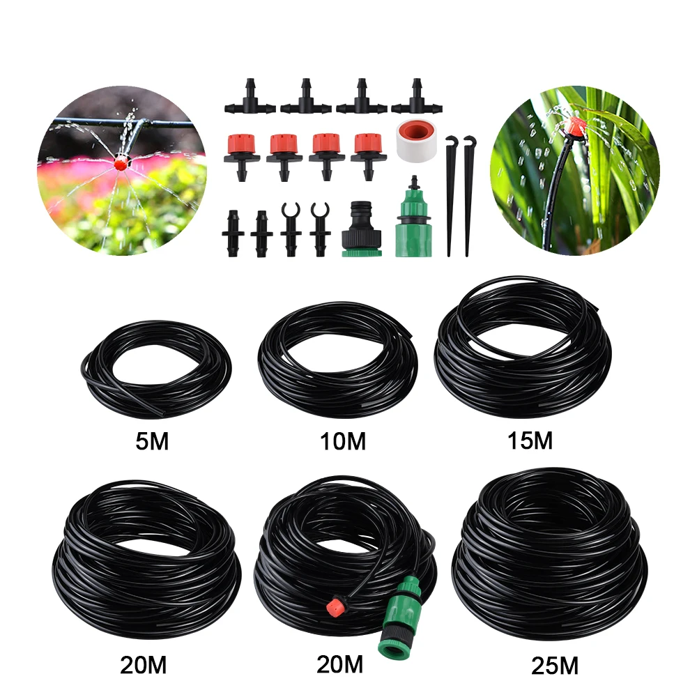 DIY Drip Irrigation System Automatic Watering Garden Hose Micro Drip Garden Watering Kits Adjustable Dripper Spray Watering Set
DIY Drip Irrigation System Automatic Watering Garden Hose Micro Drip Garden Watering Kits Adjustable Dripper Spray Watering Set