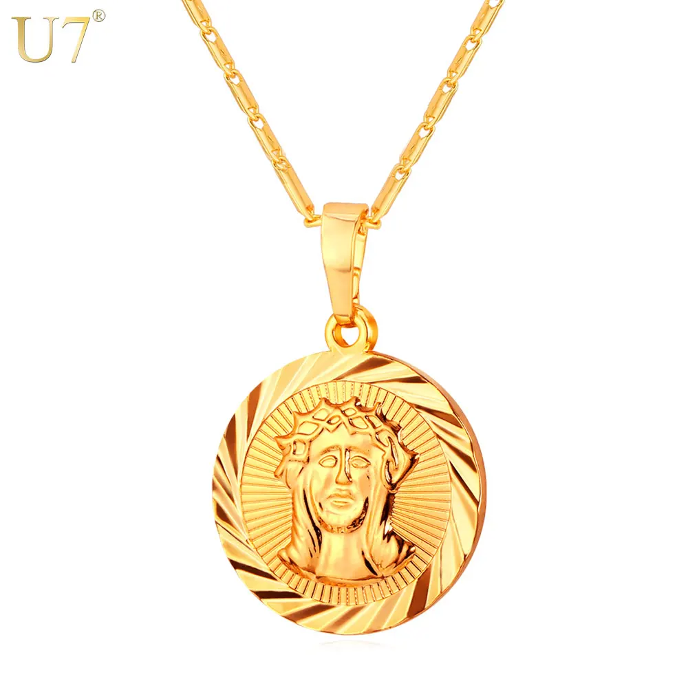U7 Cross Jesus Piece Necklace & Pendant Fashion Jewelry Gold/Silver Color Round Colar Cross Women/Men Jewelry P629
U7 Cross Jesus Piece Necklace & Pendant Fashion Jewelry Gold/Silver Color Round Colar Cross Women/Men Jewelry P629