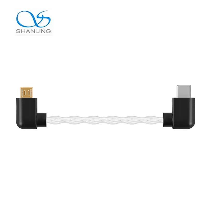 Shanling TYPE-C to Micro USB Single Crystal Copper Silver Plated OTG Audio Cable For Mojo M1 M2S Amplifier DAP MP3 Play
Shanling TYPE-C to Micro USB Single Crystal Copper Silver Plated OTG Audio Cable For Mojo M1 M2S Amplifier DAP MP3 Play