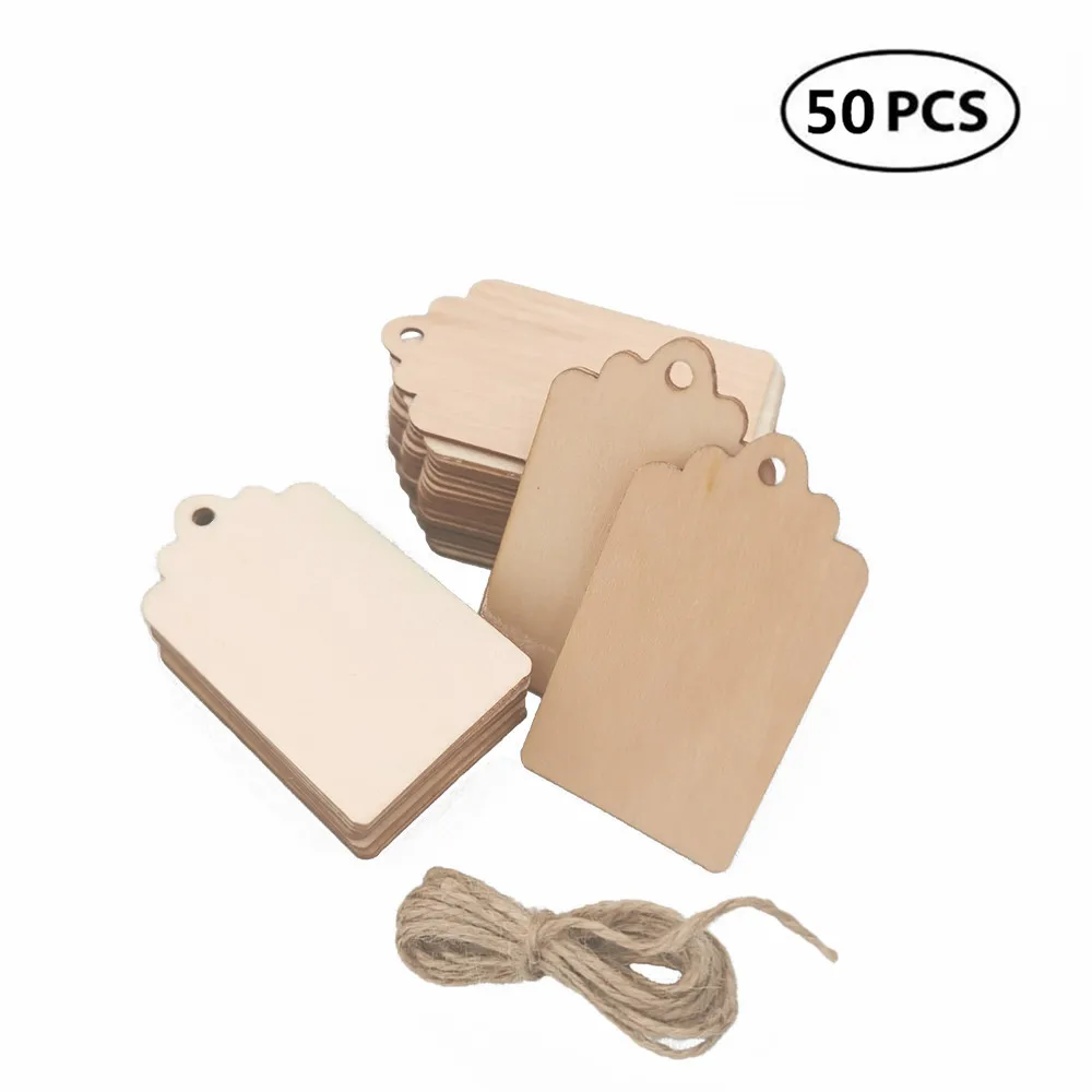 50pcs Blank Plywood Bookmark Tags Labels Wedding Party Decorations Wooden with String Hanging
50pcs Blank Plywood Bookmark Tags Labels Wedding Party Decorations Wooden with String Hanging