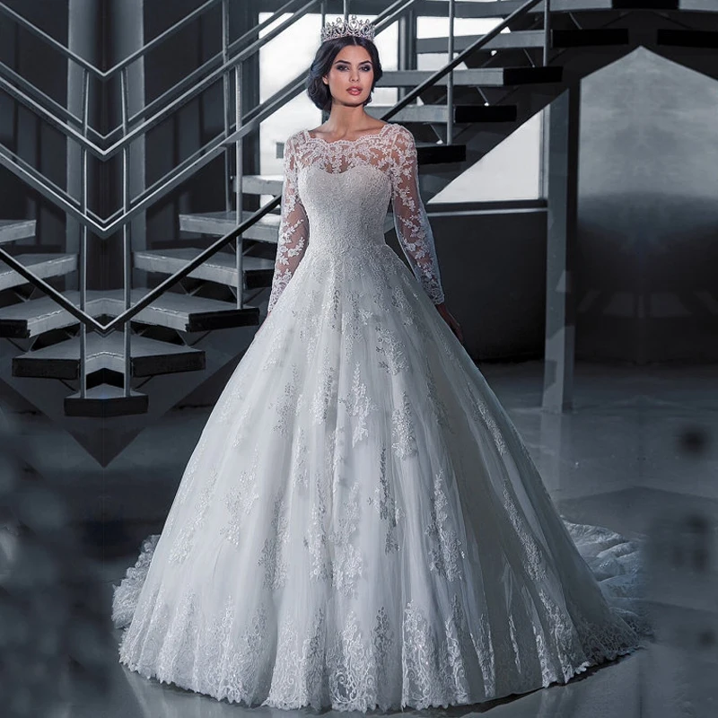 Vestido De Noiva Lace Winter Wedding Dress Long Sleeve See Through Robe De Mariage A Line Wedding Dresses vernassa Custom
Vestido De Noiva Lace Winter Wedding Dress Long Sleeve See Through Robe De Mariage A Line Wedding Dresses vernassa Custom