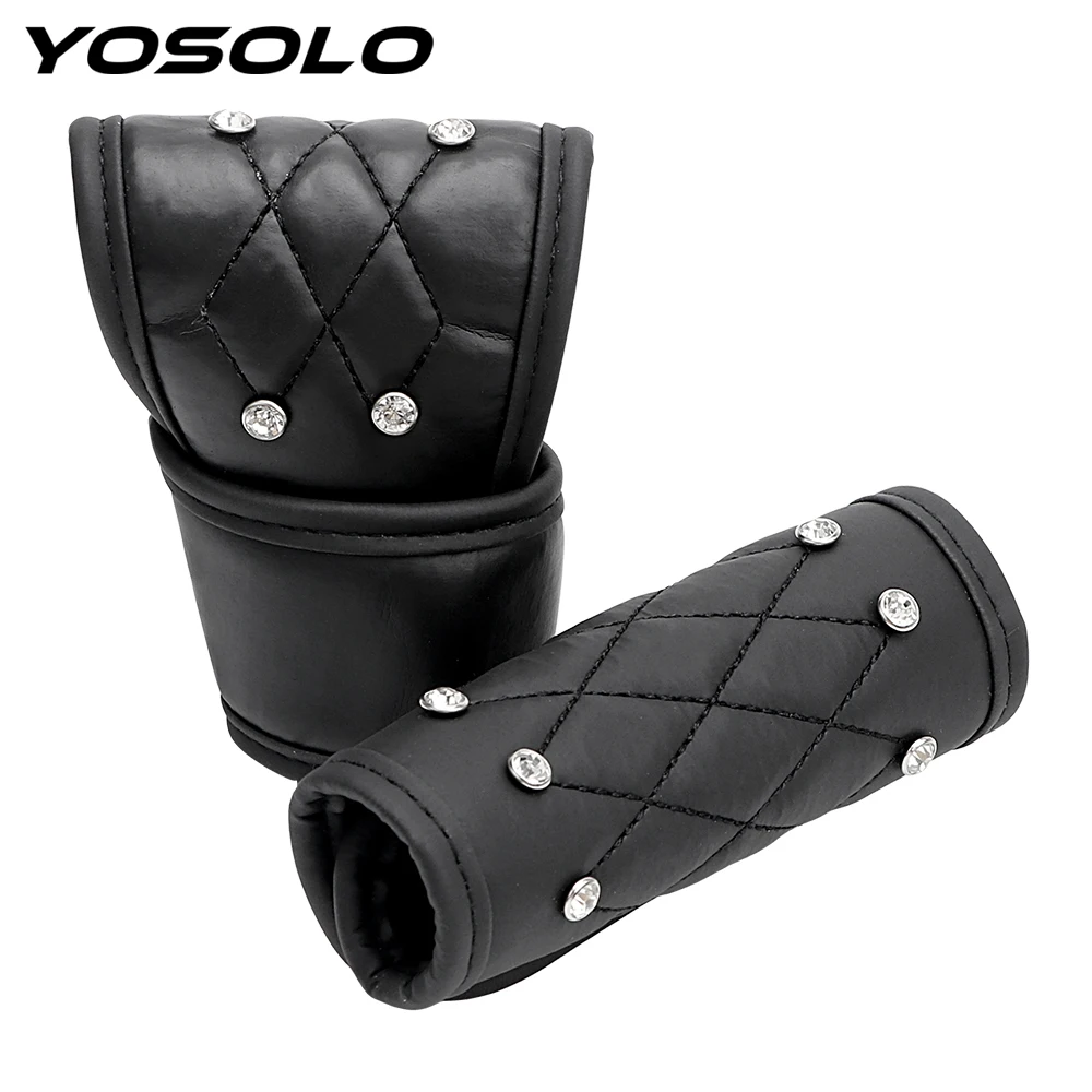 YOSOLO 2Pcs/Set Hand Brake Gear Cover Crystal Car Auto Universal Gear Shift Knob Cover Leather Padding Handbrake
YOSOLO 2Pcs/Set Hand Brake Gear Cover Crystal Car Auto Universal Gear Shift Knob Cover Leather Padding Handbrake