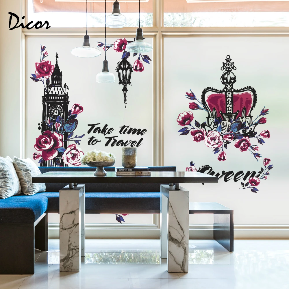 DICOR Elizabeth Tower Building Art Glass Film In Decorative Films Advanced PVC Static Cling Removable Privacy Film Living Room
DICOR Elizabeth Tower Building Art Glass Film In Decorative Films Advanced PVC Static Cling Removable Privacy Film Living Room
