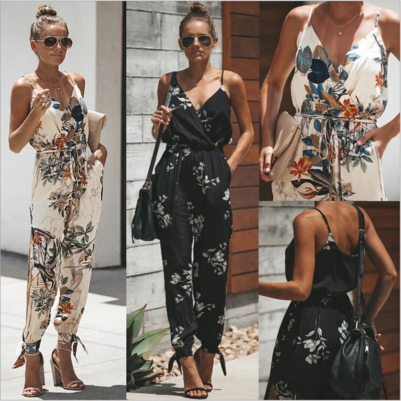 Jumpsuits 2019 Women's Printing Color Casual Sleeveless V-neck Strap Lace Jumpsuit Romper Macacao Feminino
Jumpsuits 2019 Women's Printing Color Casual Sleeveless V-neck Strap Lace Jumpsuit Romper Macacao Feminino