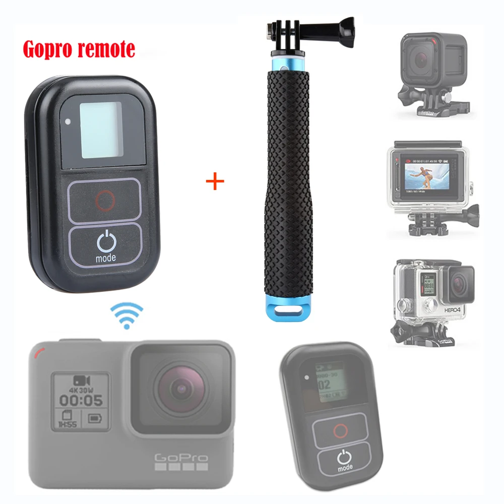 Selfie Stick Gopro Monopod + WiFi Smart Remote Control + RC Cable +strap For Gopro HERO4 Session Hero 5 4 3 3+ camera Accessory
Selfie Stick Gopro Monopod + WiFi Smart Remote Control + RC Cable +strap For Gopro HERO4 Session Hero 5 4 3 3+ camera Accessory