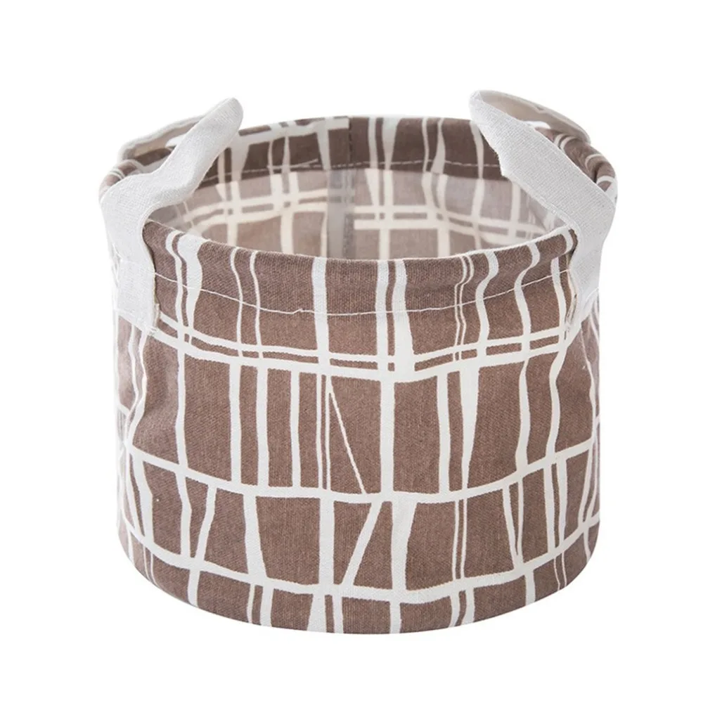 Fresh cotton and linen debris storage baskets desktop simple storage box portable cloth storage basket finishing 
Fresh cotton and linen debris storage baskets desktop simple storage box portable cloth storage basket finishing