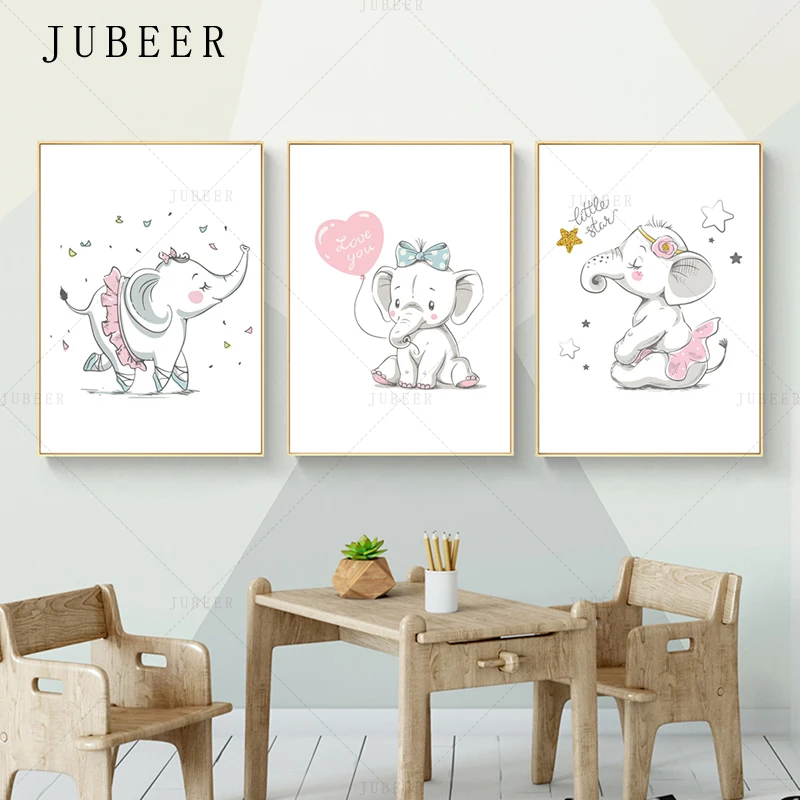 Lovely Animal Poster Cute Elephant Wall Picture Nursery Art Style Poster Children Girl Bedroom Decoration Painting Home Decor
Lovely Animal Poster Cute Elephant Wall Picture Nursery Art Style Poster Children Girl Bedroom Decoration Painting Home Decor