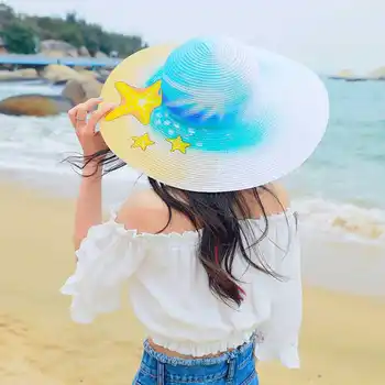WZCX 2019 New Korean Version Hand Painted Starfish Beach Hat Graffiti Wide Brim Summer Straw Hat Women'S Cap
WZCX 2019 New Korean Version Hand Painted Starfish Beach Hat Graffiti Wide Brim Summer Straw Hat Women'S Cap