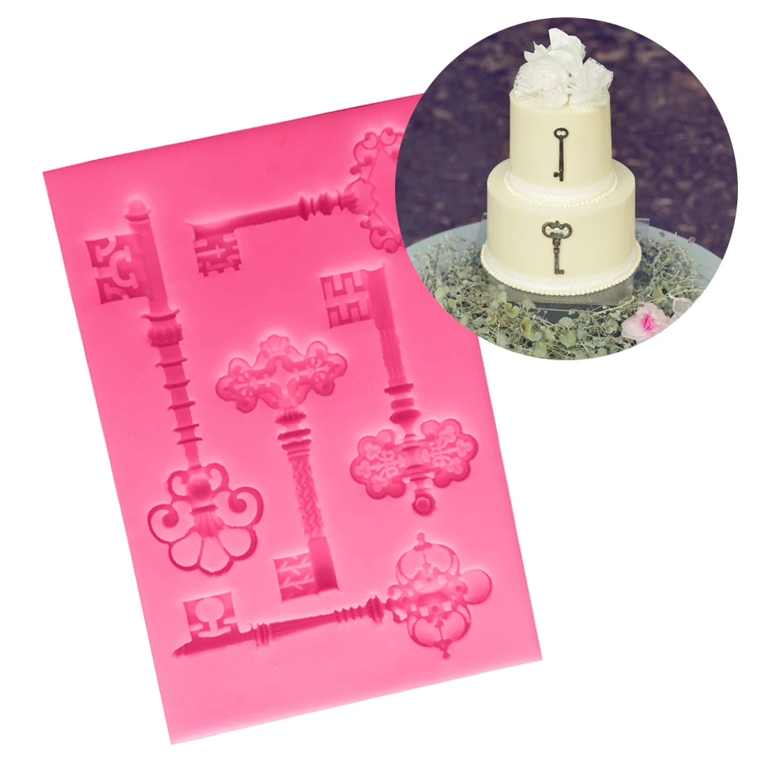 Kitchen DIY Tool 1PC Retro Keys Shape Silicone Chocolate Mold Cake Decorating Tools Soap Mold Cake Stencils Baking Pan
Kitchen DIY Tool 1PC Retro Keys Shape Silicone Chocolate Mold Cake Decorating Tools Soap Mold Cake Stencils Baking Pan