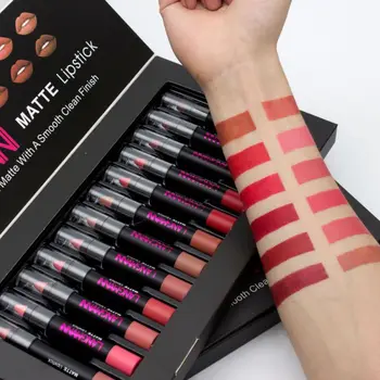 Langmanni 12pcs Matte Lipstick Waterproof Nutritious Velvet Lip Stick Red Tint Nude Batom Makeup Set
Langmanni 12pcs Matte Lipstick Waterproof Nutritious Velvet Lip Stick Red Tint Nude Batom Makeup Set