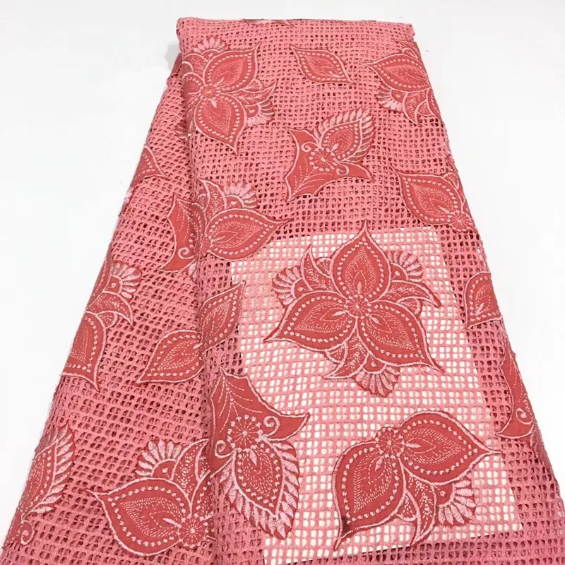 Most Popular Guipure Nigerian Lace Fabrics Bridal Water Soluble Lace 5 Yards Coral African Embroidered Cord Lace Fabric X1422
Most Popular Guipure Nigerian Lace Fabrics Bridal Water Soluble Lace 5 Yards Coral African Embroidered Cord Lace Fabric X1422