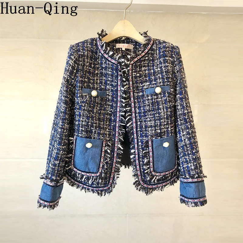 Small Fragrance Ladies Autumn Weave Tweed Jacket Womens Vintage Long Sleeve Open Stitch Coat Casaco Tassel Outerwear Coats Tops
Small Fragrance Ladies Autumn Weave Tweed Jacket Womens Vintage Long Sleeve Open Stitch Coat Casaco Tassel Outerwear Coats Tops