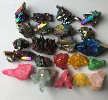1380g 22pcs More Colour Aura Quartz Crystal Titanium Bismuth Silicon Cluster Rainbow
1380g 22pcs More Colour Aura Quartz Crystal Titanium Bismuth Silicon Cluster Rainbow
