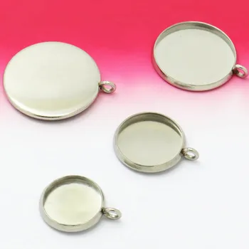 Blank Stainless Steel 316L Circle Pendant Bezel tray with Loop Base Connectors Round Cabochon Settings DIY Jewelry Findings
Blank Stainless Steel 316L Circle Pendant Bezel tray with Loop Base Connectors Round Cabochon Settings DIY Jewelry Findings