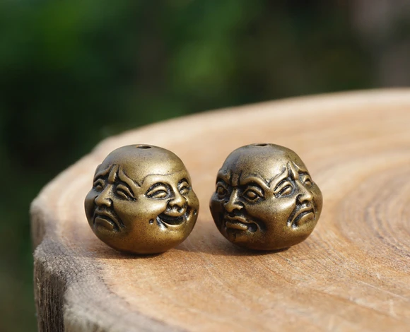 2pcs 15mm Bronze Beads Carved Boddha Head Tri-face Brass Bead Copper Mala Beads Japa Bracelet Jewelry Findings DIY Accessories
2pcs 15mm Bronze Beads Carved Boddha Head Tri-face Brass Bead Copper Mala Beads Japa Bracelet Jewelry Findings DIY Accessories