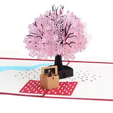 3D Cartão Do Convite Do Cartão Do Feriado do Dia Dos Namorados Multi-projetos de Escultura de Papel Cartão Padrão Dos Desenhos Animados do Partido de Feriado(China)