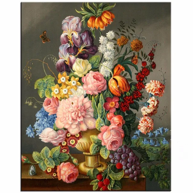 Bead embroidery painting set flowers with fruit diamond mosaic pattern picture pastes the paintings on the wall home decoration
Bead embroidery painting set flowers with fruit diamond mosaic pattern picture pastes the paintings on the wall home decoration