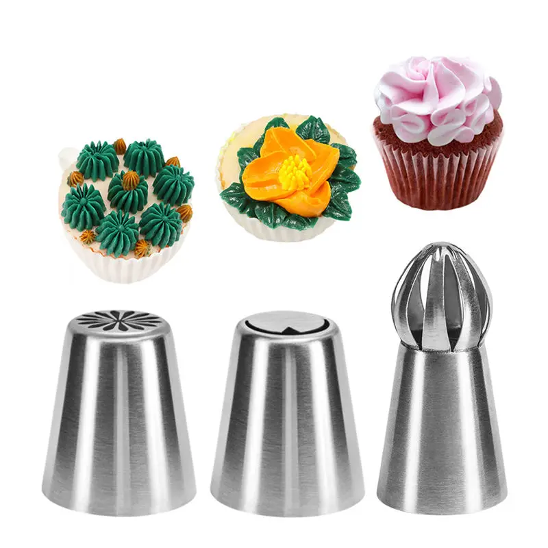 VOGVIGO 3PCS Confectionery Nozzles 304 Stainless Steel Cake Decorating Tools for Cake Flower Decoration Pastry Cream Nozzles
VOGVIGO 3PCS Confectionery Nozzles 304 Stainless Steel Cake Decorating Tools for Cake Flower Decoration Pastry Cream Nozzles