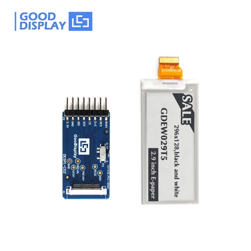 2.9 inch e ink display for 296X128 epaper display 
2.9 inch e ink display for 296X128 epaper display