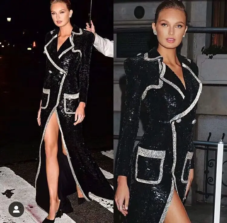 2019 New Fashion black Coats Women Sequined Jacket O-Neck Knitted Celebrity evening party Bandage Jackets wholesale
2019 New Fashion black Coats Women Sequined Jacket O-Neck Knitted Celebrity evening party Bandage Jackets wholesale