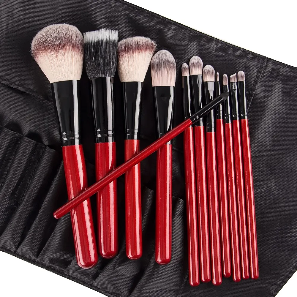 Pro 12pcs Makeup Brushes Set Foundation Powder Eyeliner Eyeshadow Brush Synthetic Hair Red Handle Evening Bag Gift for Women
Pro 12pcs Makeup Brushes Set Foundation Powder Eyeliner Eyeshadow Brush Synthetic Hair Red Handle Evening Bag Gift for Women