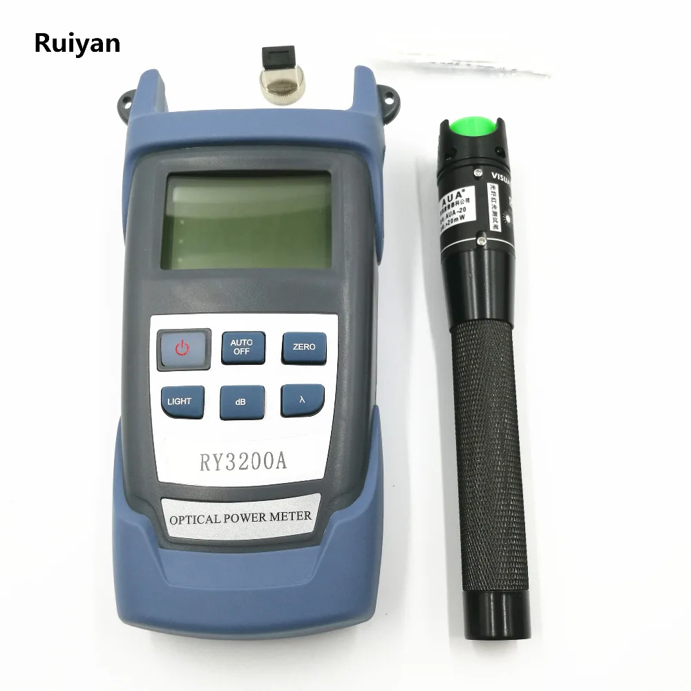 Fiber Optic RY3200A Handle Optical Power Meter-70~+10 dBm and 20km 20mW Visual Fault Locator Fiber Optic Cable Laser Tester
Fiber Optic RY3200A Handle Optical Power Meter-70~+10 dBm and 20km 20mW Visual Fault Locator Fiber Optic Cable Laser Tester