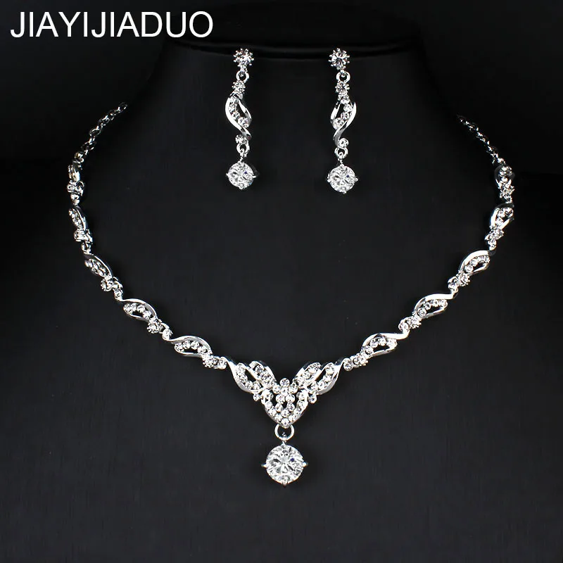jiayijiaduo Fashion Crystal Bridal Jewelry Set Silver Color Rhinestone Party Necklace Set Ms. Wedding Jewelry dropshipping
jiayijiaduo Fashion Crystal Bridal Jewelry Set Silver Color Rhinestone Party Necklace Set Ms. Wedding Jewelry dropshipping