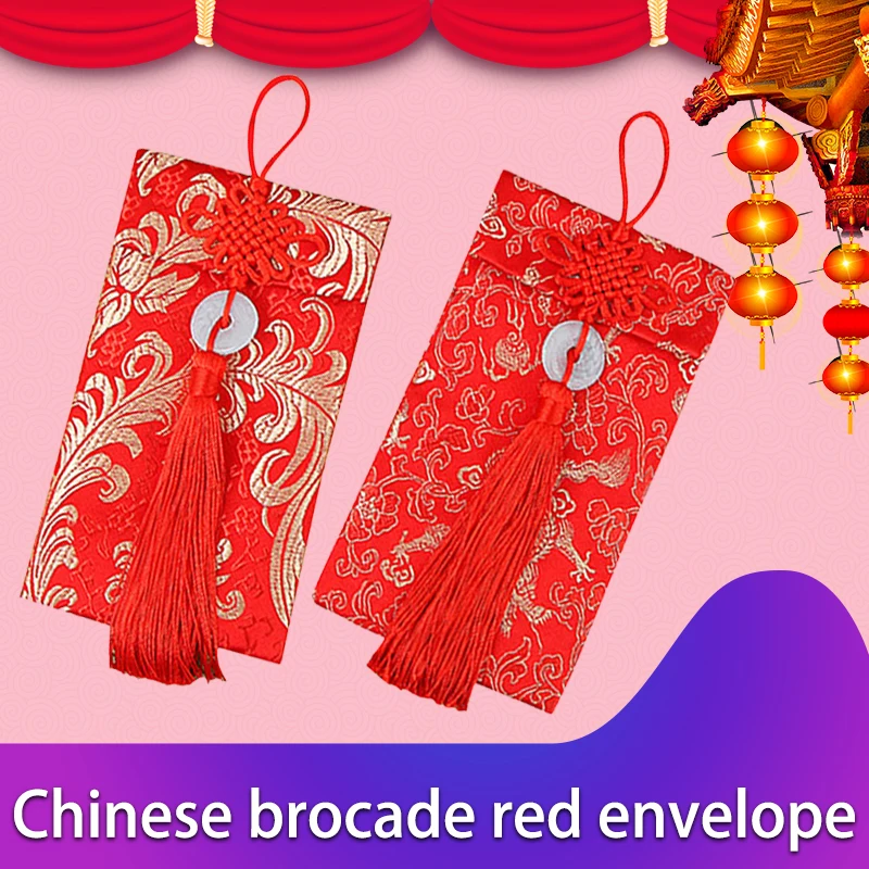 2019 Chinese Knot Brocade Red Envelopes Exquisite Dragon Phoenix Pattern Money Packets for Best Wishes Drop Shipping
2019 Chinese Knot Brocade Red Envelopes Exquisite Dragon Phoenix Pattern Money Packets for Best Wishes Drop Shipping