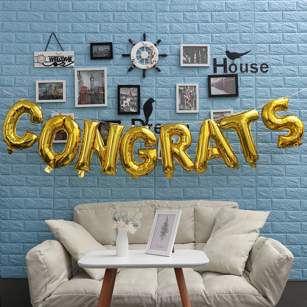 1Set 16" 3D Rose Gold /Gold CONGRATS Foil Balloons Graduation Ceremony Congratulation Ball Party Banner Decor
1Set 16" 3D Rose Gold /Gold CONGRATS Foil Balloons Graduation Ceremony Congratulation Ball Party Banner Decor