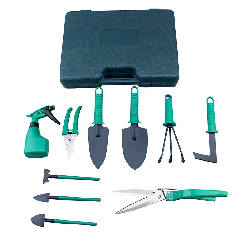 10pcs/Set Garden Tool Set Fruit Tree Pruning Shears Grafting Tool Rake Knife Spray Bottle Round and Sharp Shovel
10pcs/Set Garden Tool Set Fruit Tree Pruning Shears Grafting Tool Rake Knife Spray Bottle Round and Sharp Shovel