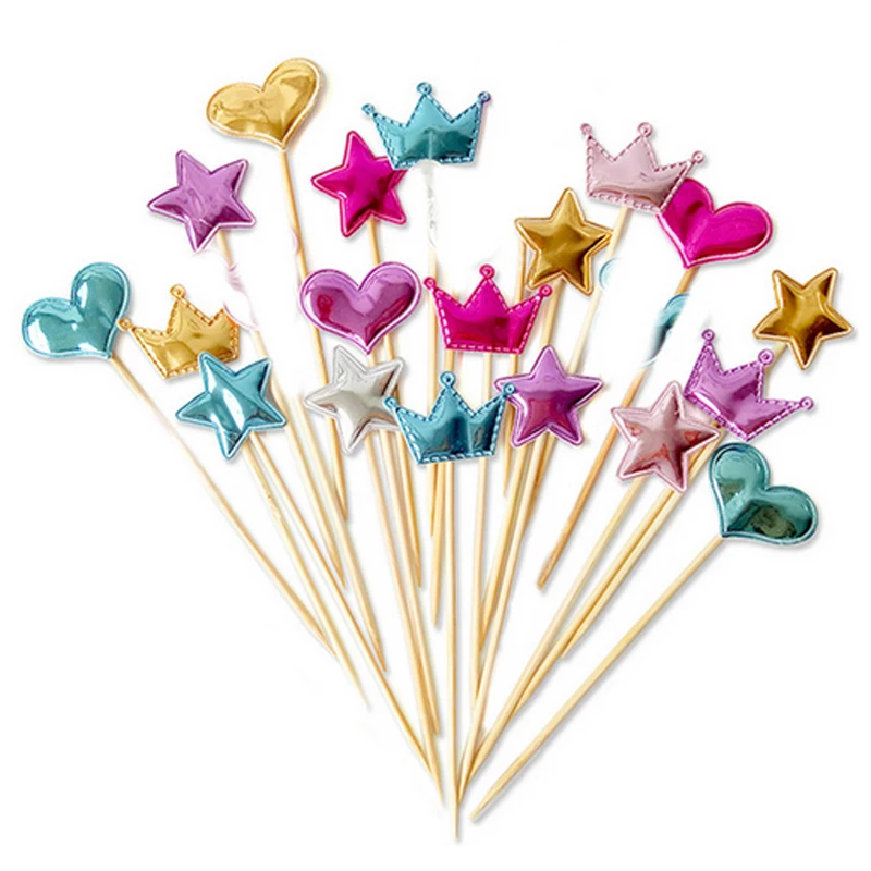 5 pcs/lot lovely heart star crown cake topper for birthday cupcake flag baby shower party wedding decoration supplies
5 pcs/lot lovely heart star crown cake topper for birthday cupcake flag baby shower party wedding decoration supplies