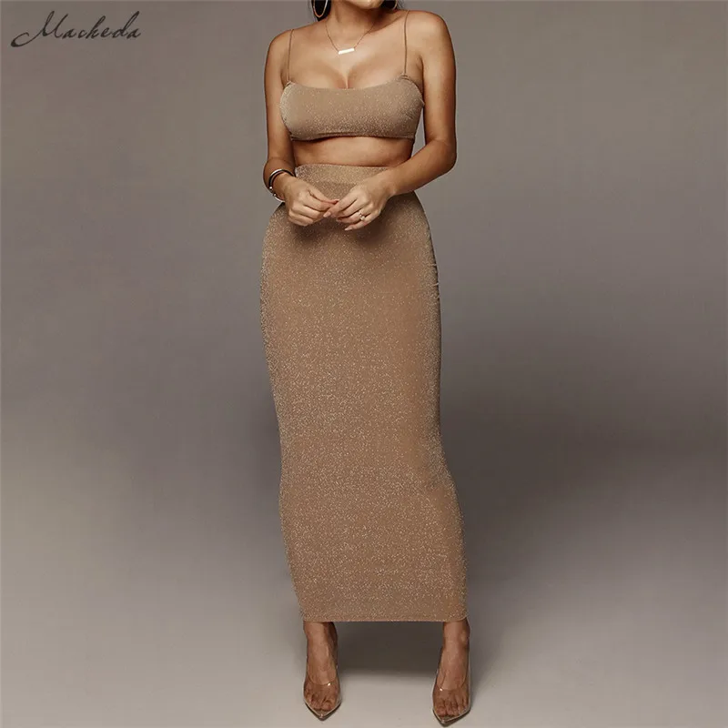 Mcheda 2 Piece Set Women Spring Solid Crop Camisole Top And Ankle Length Skirt Set Ladies Casual 2 Pieces Outfits 2019 New
Mcheda 2 Piece Set Women Spring Solid Crop Camisole Top And Ankle Length Skirt Set Ladies Casual 2 Pieces Outfits 2019 New