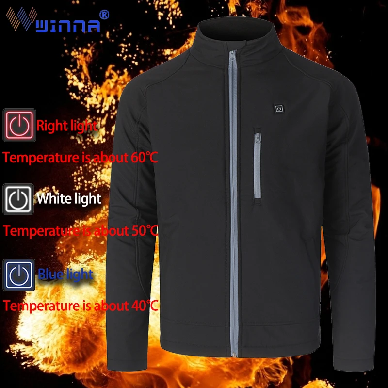 Unisex Electric Heating Jackets Smart Waterproof Coating Thermostat Black Outwear Heated Clothing Skiing Camping Hiking Coats
Unisex Electric Heating Jackets Smart Waterproof Coating Thermostat Black Outwear Heated Clothing Skiing Camping Hiking Coats