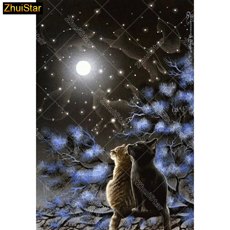Full Square Diamond Painting rhinestone Cross Stitch "Moon Night Cat" 5D Diy Diamond Embroidery Diamond Mosaic Wall Decor Gift
Full Square Diamond Painting rhinestone Cross Stitch "Moon Night Cat" 5D Diy Diamond Embroidery Diamond Mosaic Wall Decor Gift