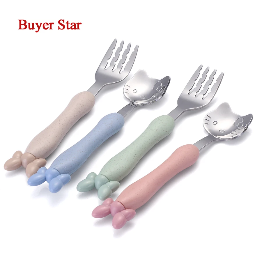 2PCS Stainless Steel Lovely Children Dinner Spoon Fork Child Quality Scoop Kids Tableware Cutlery Set Food Dining Dinnerware Set
2PCS Stainless Steel Lovely Children Dinner Spoon Fork Child Quality Scoop Kids Tableware Cutlery Set Food Dining Dinnerware Set