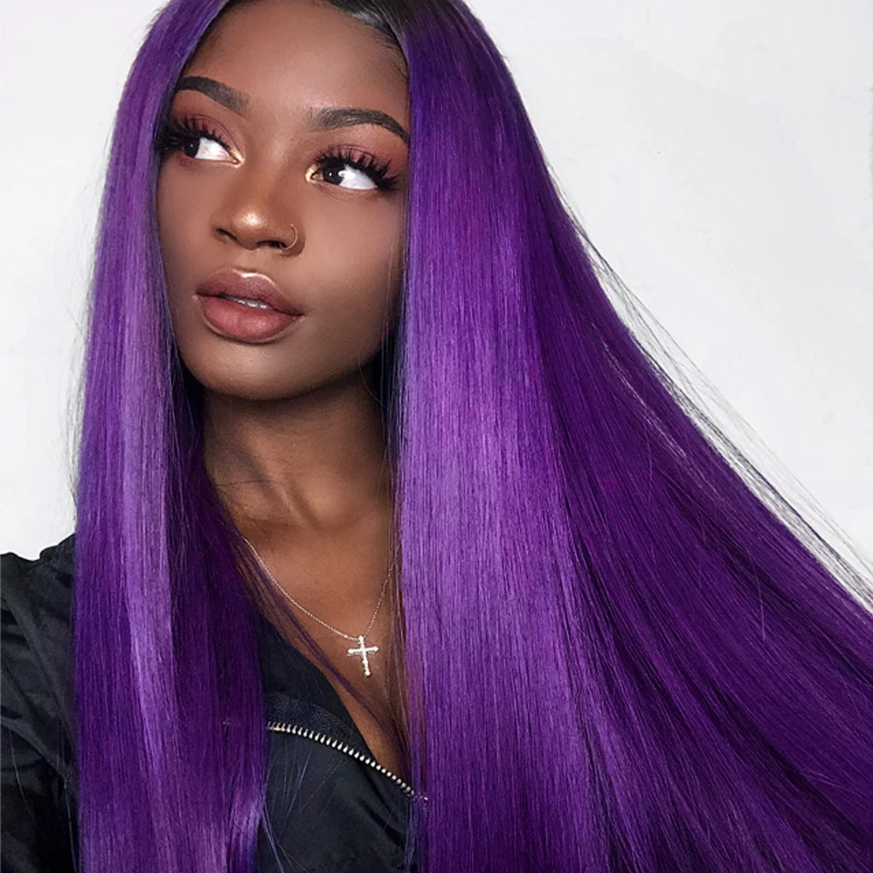 Beauty Plus Human Hair Bundles With Closure Ombre 1b Purple